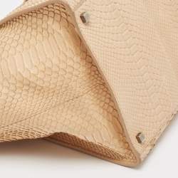 Pre Owned Celine Beige Python Medium Phantom Luggage Tote