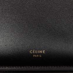Pre Owned Celine Burgundy Leather Frame Top Handle Bag