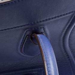 Pre Owned Celine Blue Leather Medium Phantom Luggage Tote