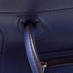 Pre Owned Celine Blue Leather Medium Phantom Luggage Tote