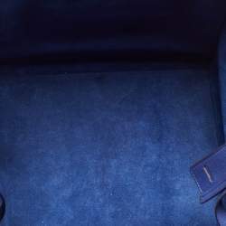 Pre Owned Celine Blue Leather Medium Phantom Luggage Tote