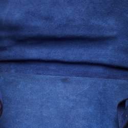 Pre Owned Celine Blue Leather Medium Phantom Luggage Tote