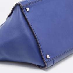 Pre Owned Celine Blue Leather Medium Phantom Luggage Tote