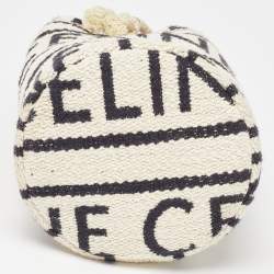 Pre Owned Celine Tricolor Canvas and Leather Striped Teen Drawstring Bag