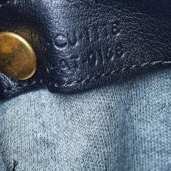 Pre Owned Celine Black Leather Trio Crossbody Bag