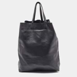 Pre Owned Celine Black Leather Vertical Cabas Tote