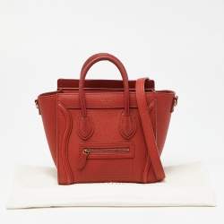 مملوكة مسبقًا Céline Rust Brown Leather Nano Luggage Tote