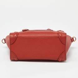 مملوكة مسبقًا Céline Rust Brown Leather Nano Luggage Tote