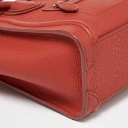 مملوكة مسبقًا Céline Rust Brown Leather Nano Luggage Tote