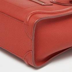 مملوكة مسبقًا Céline Rust Brown Leather Nano Luggage Tote