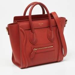 مملوكة مسبقًا Céline Rust Brown Leather Nano Luggage Tote