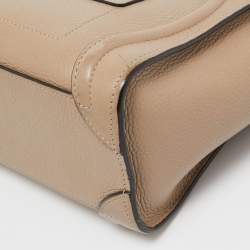 Pre Owned Céline Beige Leather Nano Luggage Tote