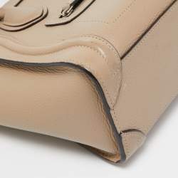 Pre Owned Céline Beige Leather Nano Luggage Tote