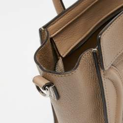 Pre Owned Céline Beige Leather Nano Luggage Tote