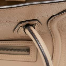 Pre Owned Céline Beige Leather Nano Luggage Tote