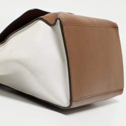 Pre Owned Celine Tri Color Leather and Suede Medium Trapeze Bag