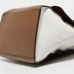 Pre Owned Celine Tri Color Leather and Suede Medium Trapeze Bag