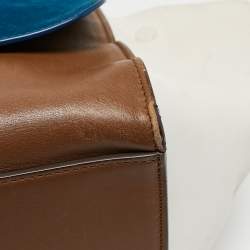 Pre Owned Celine Tri Color Leather and Suede Medium Trapeze Bag