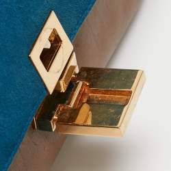 Pre Owned Celine Tri Color Leather and Suede Medium Trapeze Bag