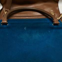 Pre Owned Celine Tri Color Leather and Suede Medium Trapeze Bag