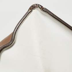 Pre Owned Celine Tri Color Leather and Suede Medium Trapeze Bag