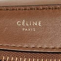 Pre Owned Celine Tri Color Leather and Suede Medium Trapeze Bag