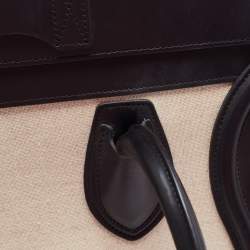 Pre Owned Celine Tri Color Leather and Canvas Mini Luggage Tote