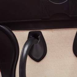 Pre Owned Celine Tri Color Leather and Canvas Mini Luggage Tote