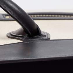 Pre Owned Celine Tri Color Leather and Canvas Mini Luggage Tote