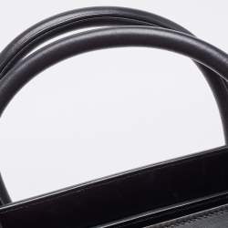 Pre Owned Celine Tri Color Leather and Canvas Mini Luggage Tote