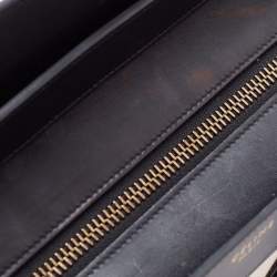 Pre Owned Celine Tri Color Leather and Canvas Mini Luggage Tote