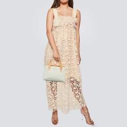 Pre Owned Celine Beige/Tan Macadam Suede and Leather Vintage Bag