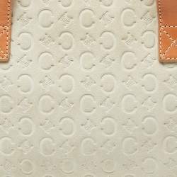 Pre Owned Celine Beige/Tan Macadam Suede and Leather Vintage Bag