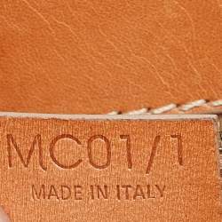 Pre Owned Celine Beige/Tan Macadam Suede and Leather Vintage Bag