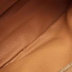 Pre Owned Celine Brown Macadam Coated Canvas and Leather Vanity Bag