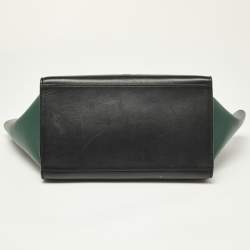 Celine Green/Black Leather Medium Trapeze Bag