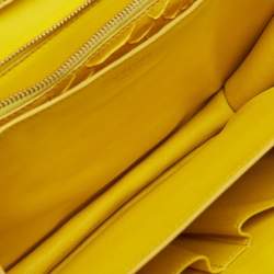 Pre Owned Celine Yellow Python Medium Classic Box Bag