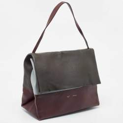 Pre Owned Celine Tri Color Leather All Soft Shoulder Bag 