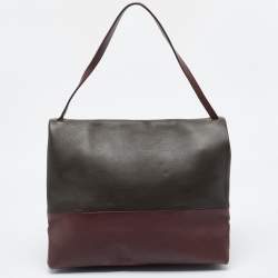 Pre Owned Celine Tri Color Leather All Soft Shoulder Bag 