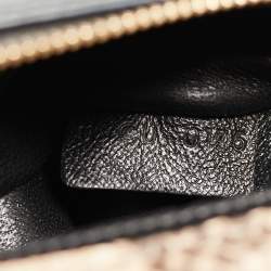 Pre Owned Celine Multicolor Snakeskin And Suede Small Trapeze Bag