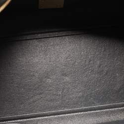 Pre Owned Celine Multicolor Snakeskin And Suede Small Trapeze Bag