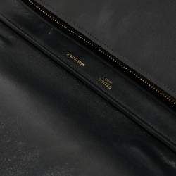 Pre Owned Celine Multicolor Snakeskin And Suede Small Trapeze Bag