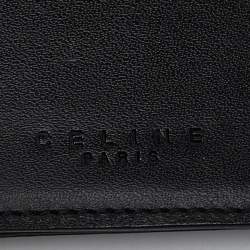 Celine Black Leather Compact Wallet