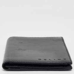 Celine Black Leather Compact Wallet