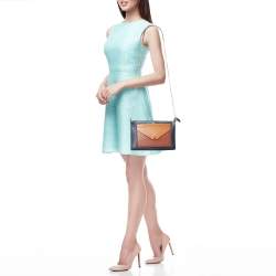 Pre Owned Celine Multicolor Leather Pocket Envelope Shoulder Bag