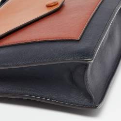 Pre Owned Celine Multicolor Leather Pocket Envelope Shoulder Bag