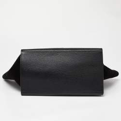 مملوكة مسبقًا Celine Black Leather and Suede Medium Trapeze Bag