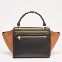 Pre Owned حقيبة سيلين ترابيز جلد ثلاثي اللون صغيرة بيد علوية