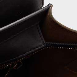 Pre Owned Celine Tricolor Leather and Nubuck Mini Luggage Tote