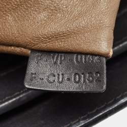 Pre Owned Celine Tricolor Leather and Nubuck Mini Luggage Tote